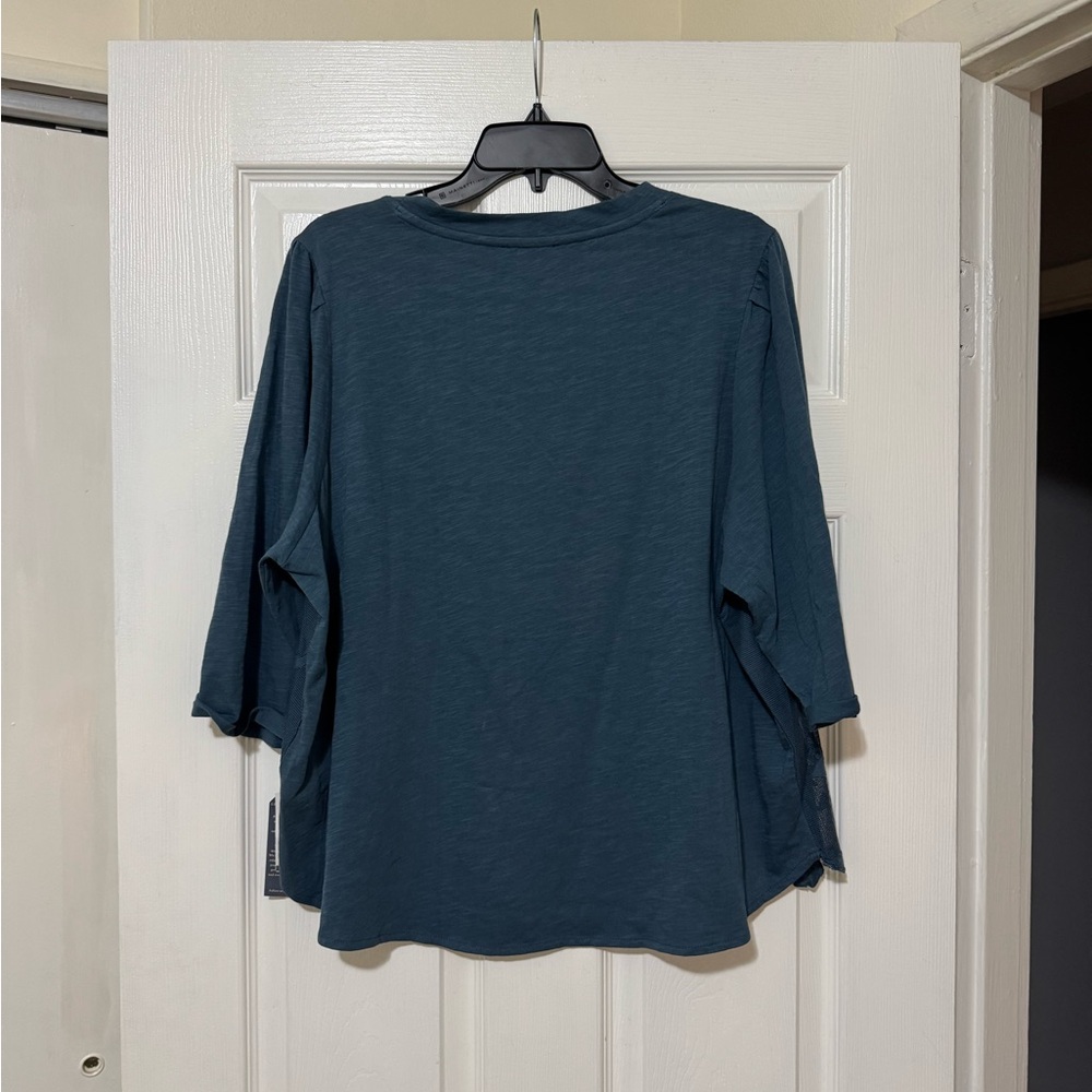 NWT Democracy Blue Top Size 1X - Picture 2 of 6